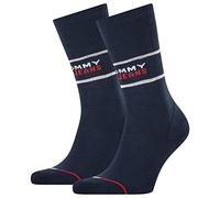 Tommy Hilfiger Crew Sock, Navy, 43/46 (Pack of 2)
