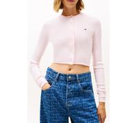 Tommy Hilfiger Cropped Rib Cardigan Light Pink size L | Cardigans Outlet | Women | Pink L
