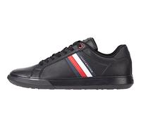 Tommy Hilfiger for man. FM0FM04921 Cupsole Leather Sneakers black (45), Flat, Laces, Casual