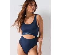 Tommy Hilfiger Cut Out Swimsuit, Navy, Size L, Women Navy
