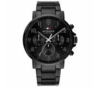 Tommy Hilfiger Daniel 1710383 Men's Quartz Chronograph Watch - 46mm Black Dial Steel Bracelet