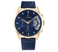 Tommy Hilfiger Daniel 1710451 Men's Watch - 44mm Blue Dial Navy Leather Strap