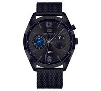 Tommy Hilfiger Deacon 1791547 Men's Multi-Function Watch - 44mm Black Dial Black Mesh Bracelet