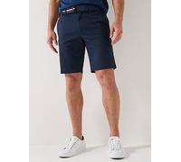 Tommy Hilfiger Denton Essential Twill Belted Chino Shorts, Navy, Size 36, Men Navy