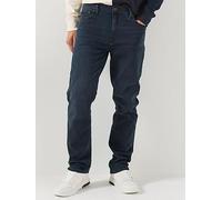 Tommy Hilfiger Denton Stretch Straight Fit Jeans, Dark Wash, Size 32, Inside Leg Regular, Men Dark Wash
