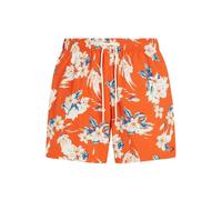 Tommy Hilfiger Drawstring Tropical Floral Swim Shorts, Brilliant Orange - Small