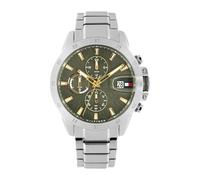 Tommy Hilfiger Dual Time Watch for Men with Silver Stainless Steel Bracelet - 1792197