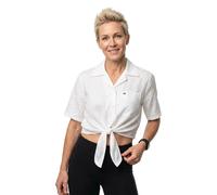 Tommy Jeans Womens Tjw CRP Linen Dw0dw20286 S/S Shirt, White (Ecru), L UK
