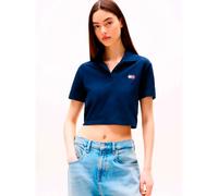 Tommy Hilfiger Dw0dw21363 Crop Short Sleeve Polo Blue XS Woman
