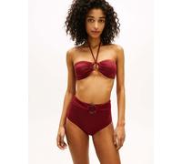 Tommy Hilfiger Elevated Halterneck Non-Wired Non-Padded Bikini Top Burgundy