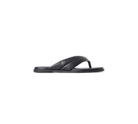 Tommy Hilfiger Women's Elevated Toe Post Lth Sandal FW0FW09216 Flat Sandals, BLACK (Black), 3.5