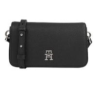 Tommy Hilfiger TH Emblem Flap Womens Crossover Bag - Black - Black - One Size