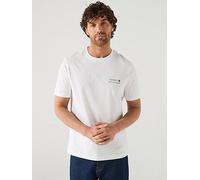 Tommy Hilfiger Embroidered Stacked Logo Back Print T-Shirt, White, Size S, Men White