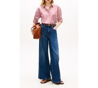 Tommy Hilfiger Ess Poplin Easy Fit Wide Banker Ecru Liberty Red size 34 | Button-Down Shirts Outlet | Women | Brown 34