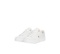 Tommy Hilfiger Women's Essential Chic Leather Court Trainers, Multicolor (Ecru/Breezy Blue), 5