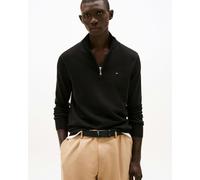 Essential Cotton Zip Knit Black M