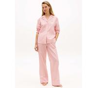 Tommy Hilfiger Essential Cotton Blend Striped Pyjama Top Light Pink