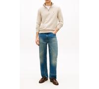 Tommy Hilfiger Essential Cotton Half Zip Sandalwood Heather size M | Sweaters Outlet | Men | Brown M