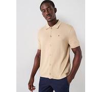 Tommy Hilfiger Essential Cotton Short Sleeve Over Shirt, Beige, Size Xl, Men Beige