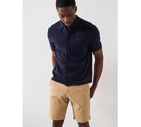 Tommy Hilfiger Essential Cotton Short Sleeve Shirt, Navy, Size S, Men Navy