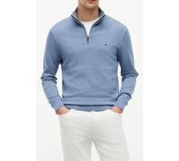 Tommy Hilfiger Men's Essential Cotton Zip Mock Mw0Mw37331 Half Zip Sweater, Blue (Brisk Blue Heather), S