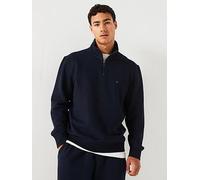 Tommy Hilfiger Essential Fleece 1/4 Zip Sweat Top - Navy, Navy, Size 3Xl, Men Navy