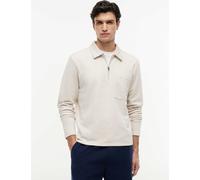 Tommy Hilfiger Essential Pure Cotton Half Zip Sweatshirt Beige