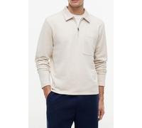 Tommy Hilfiger Men's Essential Terry Pocket 1/4 Zip MW0MW43213 Half Zip Sweatshirt, BEIGE (Heathered Oatmilk), S