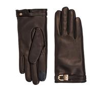 Tommy Hilfiger Evening Gloves AW0AW15357BDS-S/M - Woman - Genuine Leather Black 23,8x9,40