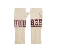 Tommy Hilfiger Fair Isle Gloves AW0AW17966AEF - Unisex - Quartz - Recycled Material Beige/Red 0.00 x 30.0 x 8.50