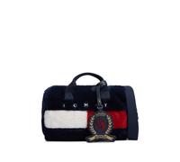 Tommy Hilfiger faux-fur logo-patch duffel bag - Blue OS