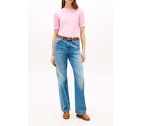 Tommy Hilfiger Fine Knit Jersey Short Sleeve Jumper Rose Petal size XL | Sweaters Outlet | Women | Pink XL