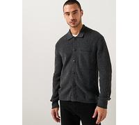 Tommy Hilfiger Fisherman Rib Knitted Cardigan, Dark Grey, Size Xl, Men Dark Grey