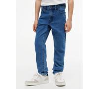 Tommy Hilfiger Flag Embroidery Faded Straight Jeans, Blue, Size Age: 8 Years Blue
