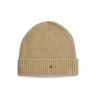 Tommy Hilfiger Flag Pima Beanie AM0AM12796RBC - Unisex - Cotton Beige 0.00 x 21.3 x 22.9