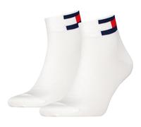 Tommy Hilfiger Unisex Quarter Socks, White, 9-11 UK