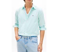 Tommy Hilfiger Flex Poplin Classic Shirt Arctic Aqua/stripe size M | Formal Shirts Outlet | Men | Cyan M