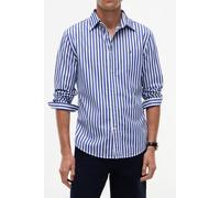 Tommy Hilfiger Flex Poplin Classic Shirt Wedge Blue/stripe size S | Formal Shirts Outlet | Men | Blue S