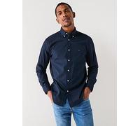 Tommy Hilfiger Men's CORE Flex POPLIN Solid RF Shirt MW0MW39988 L/S Shirt, Blue, S