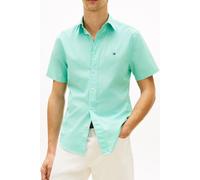 Tommy Hilfiger Flex Poplin Solid S/s Shirt Arctic Aqua size XL | Formal Shirts Outlet | Men | Cyan XL