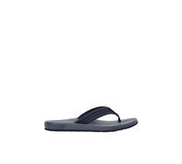 Tommy Hilfiger Men's Molded Hilfiger Lth Beach Sandal FM0FM05802 Flip Flops, BLUE (Desert Sky), 6.5