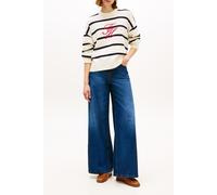 Tommy Hilfiger Full Needle Graphic Big Calico/dark N Navy size M | Sweaters Outlet | Women | Blue M