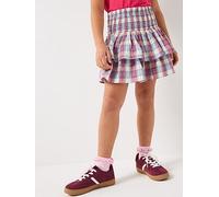 Tommy Hilfiger Girls Check Smock Skirt, Multi, Size Age: 12 Years Print