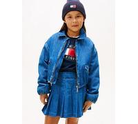 Tommy Hilfiger Girls Denim Bomber, Blue, Size 16 Years Blue