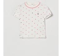 Tommy Hilfiger Girl's Heart-Print Cotton T-Shirt with Ruched Shoulders - Size: 9M - unisex