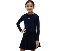 Tommy Hilfiger Girls Heritage Flag Rib Knit TEE LS KG0KG09065 Blue (Dark Night Navy) 24 Month