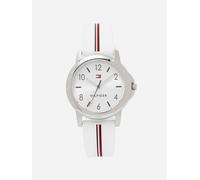 Tommy Hilfiger Girls Watch with Silver Dial, White Silicone Strap, 32mm Silver-Tone Case, 3 Hand Quartz Movement, 3ATM Water Resistant - 1720014