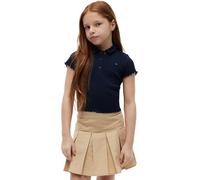 Tommy Hilfiger Girl's Pointelle Top Ss KG0KG09462 Other Tops, Blue (Dark Night Navy), 7 Years