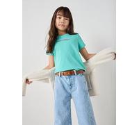 Tommy Hilfiger Girls Script Short Sleeve T-Shirt, Green, Size Age: 7 Years Green