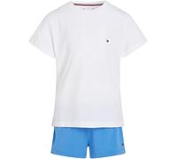 Tommy Hilfiger Girl's Ss Short Pj Set Basics Ug0ug00745 Pyjamas, Blue (White/Blue Spell), 14-16 Years